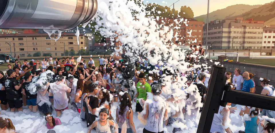 Ilustración de la fiesta en El Entrego