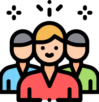 Dibujo de un grupo de vecinos