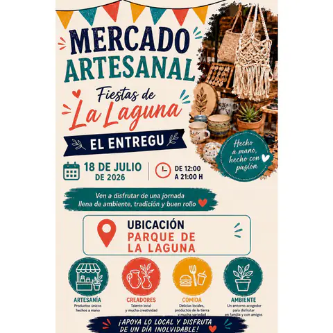 Os recordamos que este fin de semana coincidiendo con les fiestes de la laguna, tenemos en el parque de la laguna, el sábado de 12:00 a 21:0