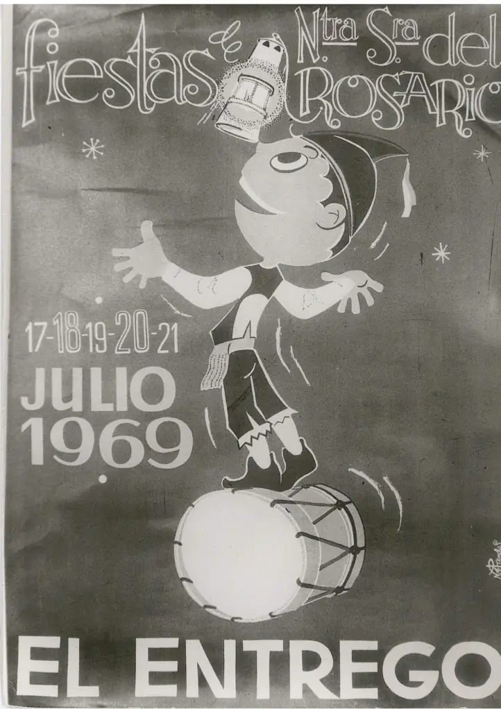 Cartel antiguo de las fiestas de La Laguna