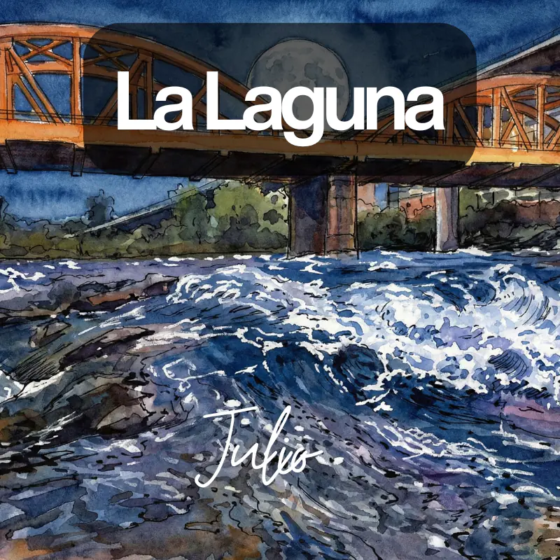 La Laguna: el puente sobre el Nalón (julio)
